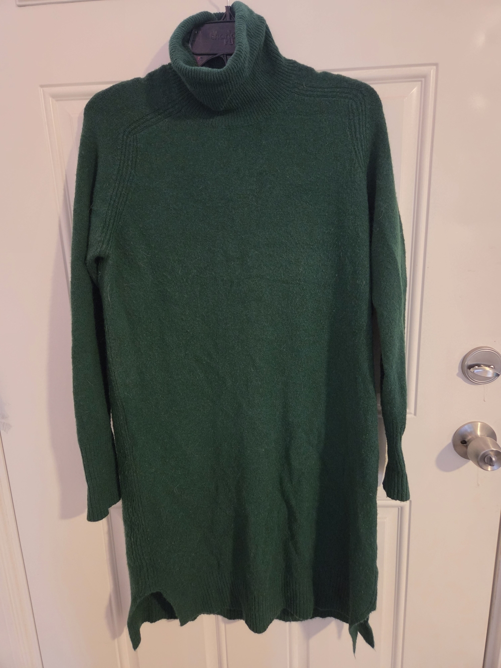 J. Crew Forest Green Ribbed Turtleneck Sweater